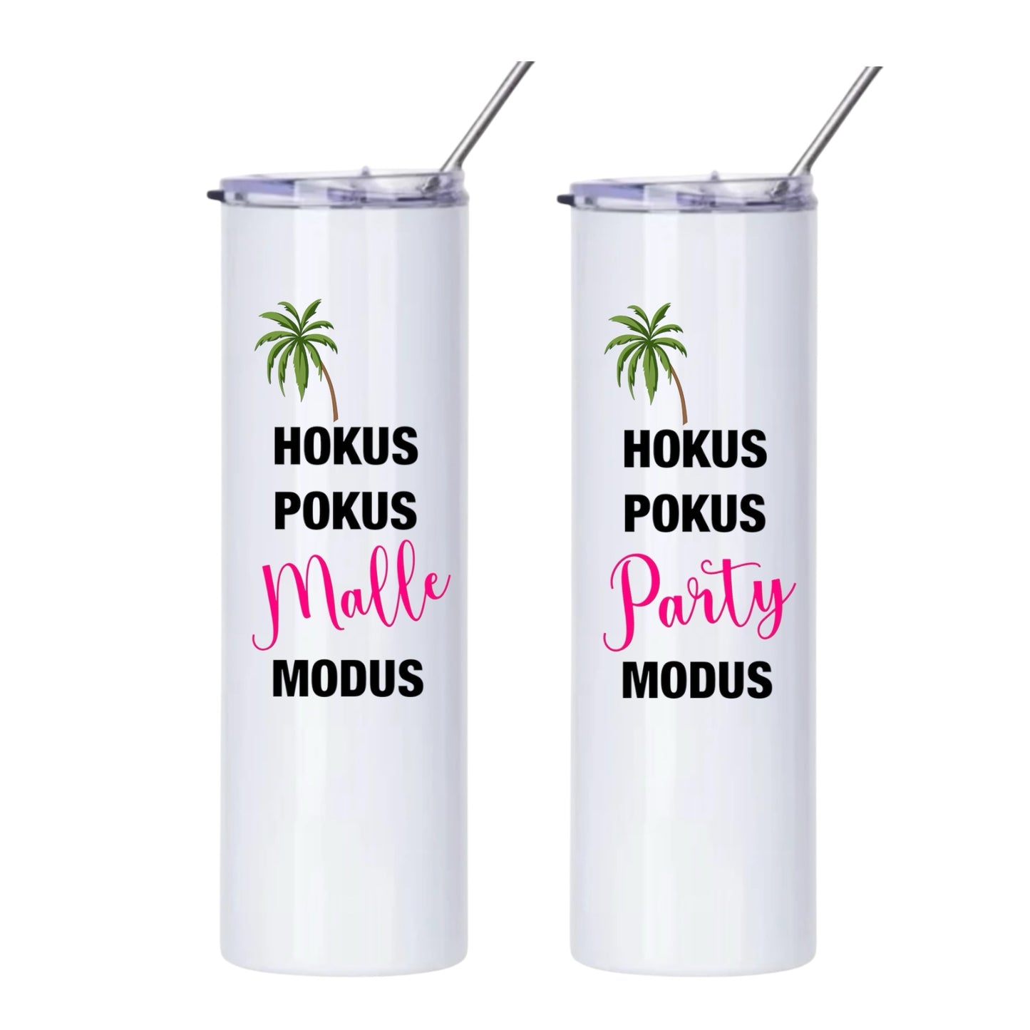 Isolierter Becher TO GO + Edelstahl Strohhalm Aperol Spritz Thermobecher Geschenk Freundin # Hokus Pokus Malle Modus' Party
