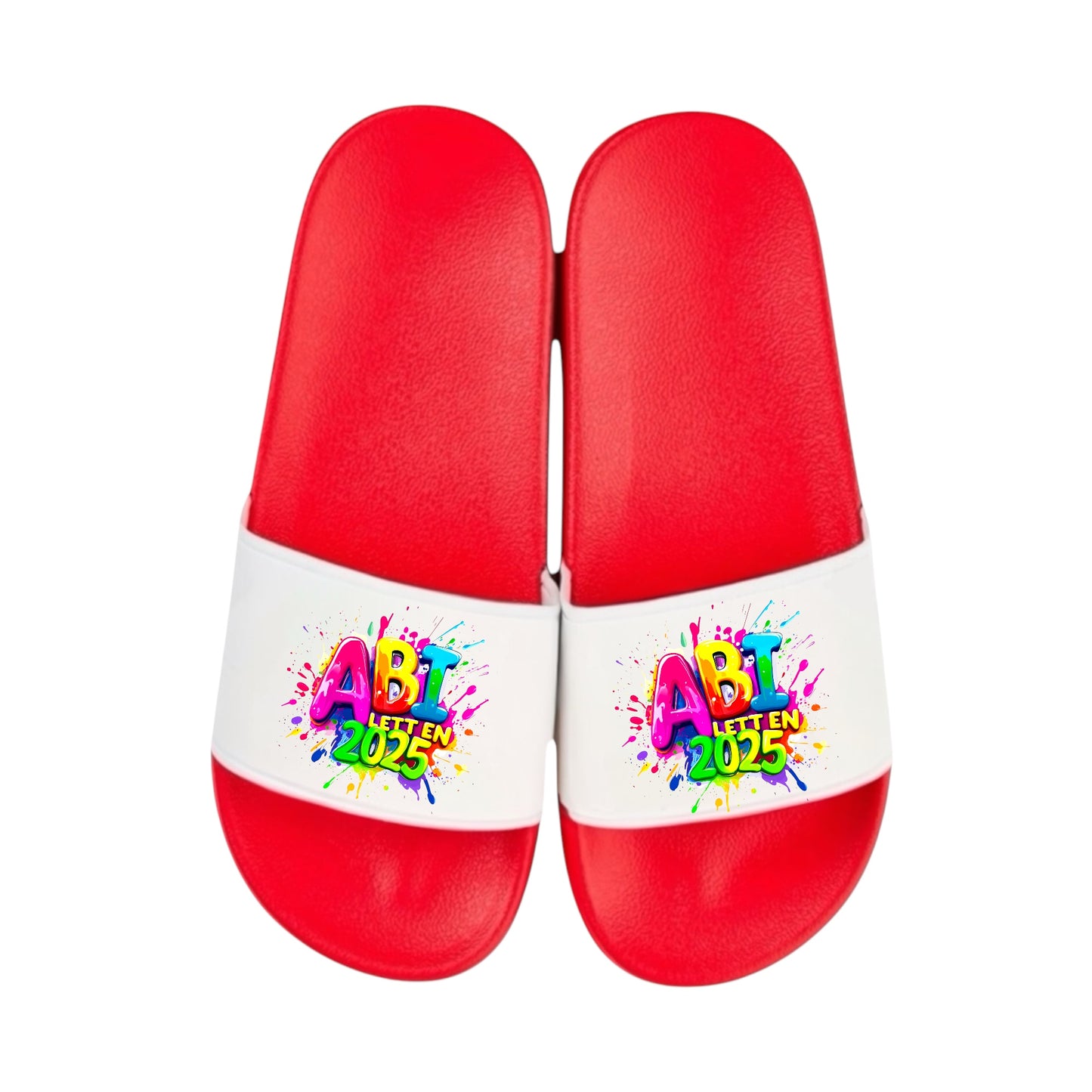 adelatschen personalisiert „ABI LETTEN 2025“ – Schlappen Slipper - Geschenk zum Abitur, ABI, lustige Geschenkidee, Abschluss, Hochschulreife