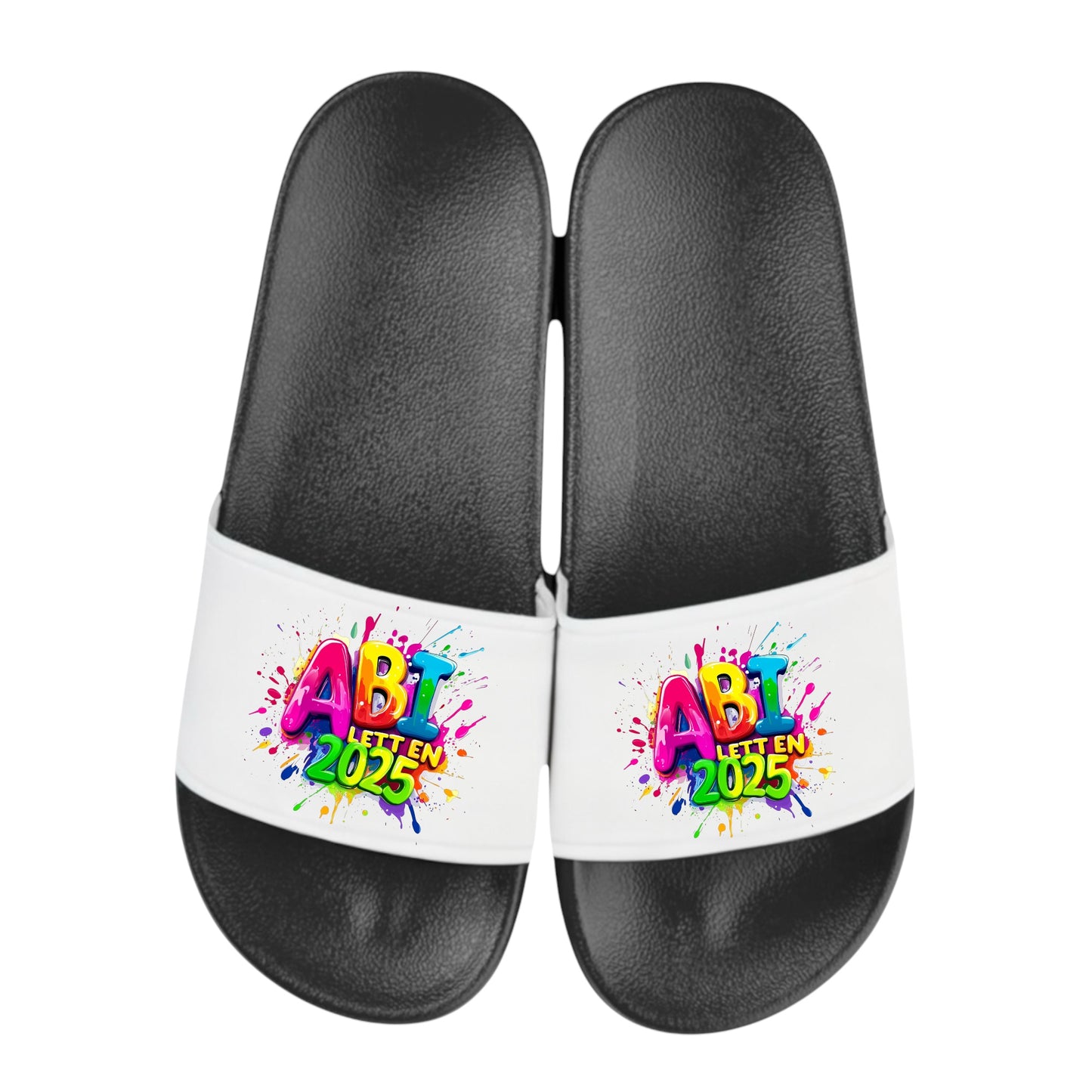 adelatschen personalisiert „ABI LETTEN 2025“ – Schlappen Slipper - Geschenk zum Abitur, ABI, lustige Geschenkidee, Abschluss, Hochschulreife