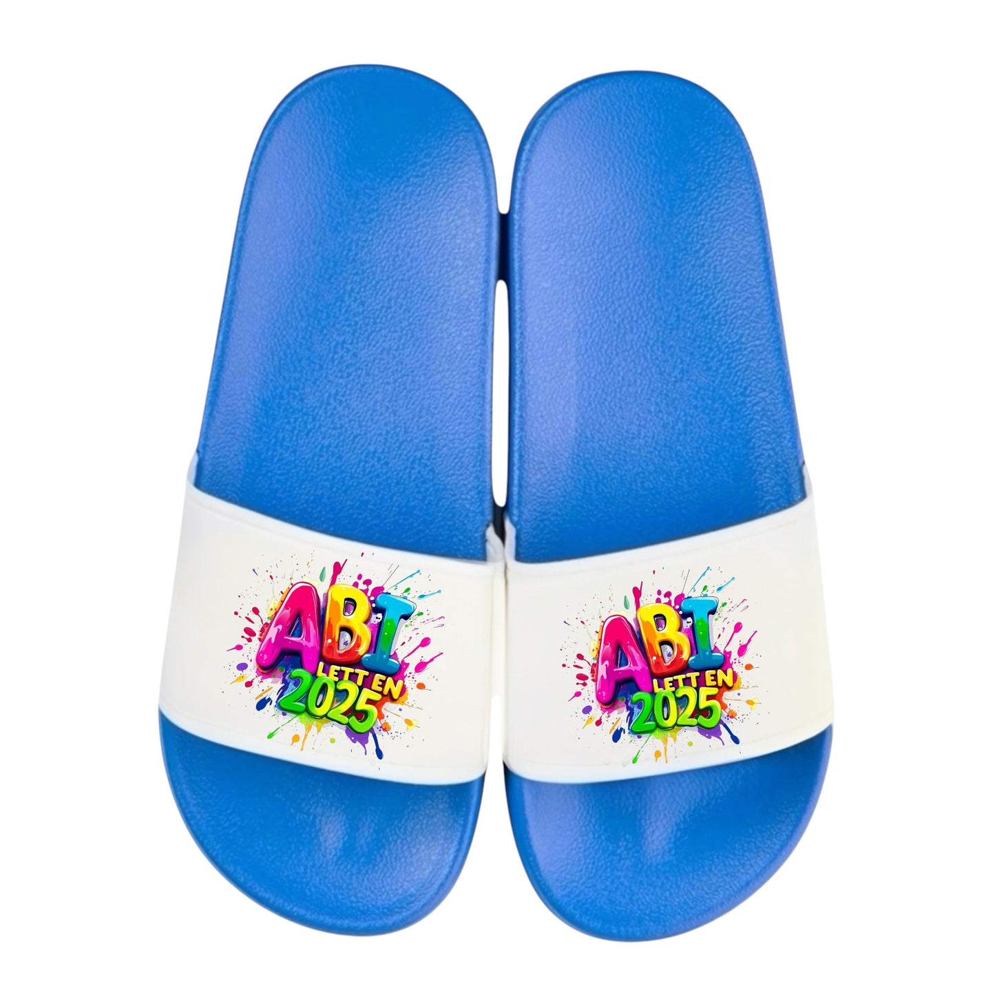 adelatschen personalisiert „ABI LETTEN 2025“ – Schlappen Slipper - Geschenk zum Abitur, ABI, lustige Geschenkidee, Abschluss, Hochschulreife