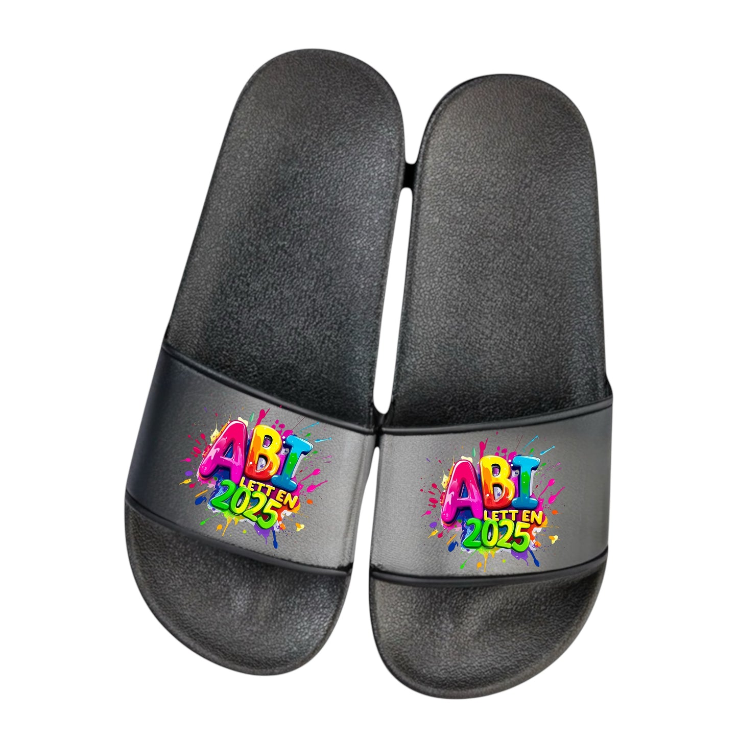 adelatschen personalisiert „ABI LETTEN 2025“ – Schlappen Slipper - Geschenk zum Abitur, ABI, lustige Geschenkidee, Abschluss, Hochschulreife