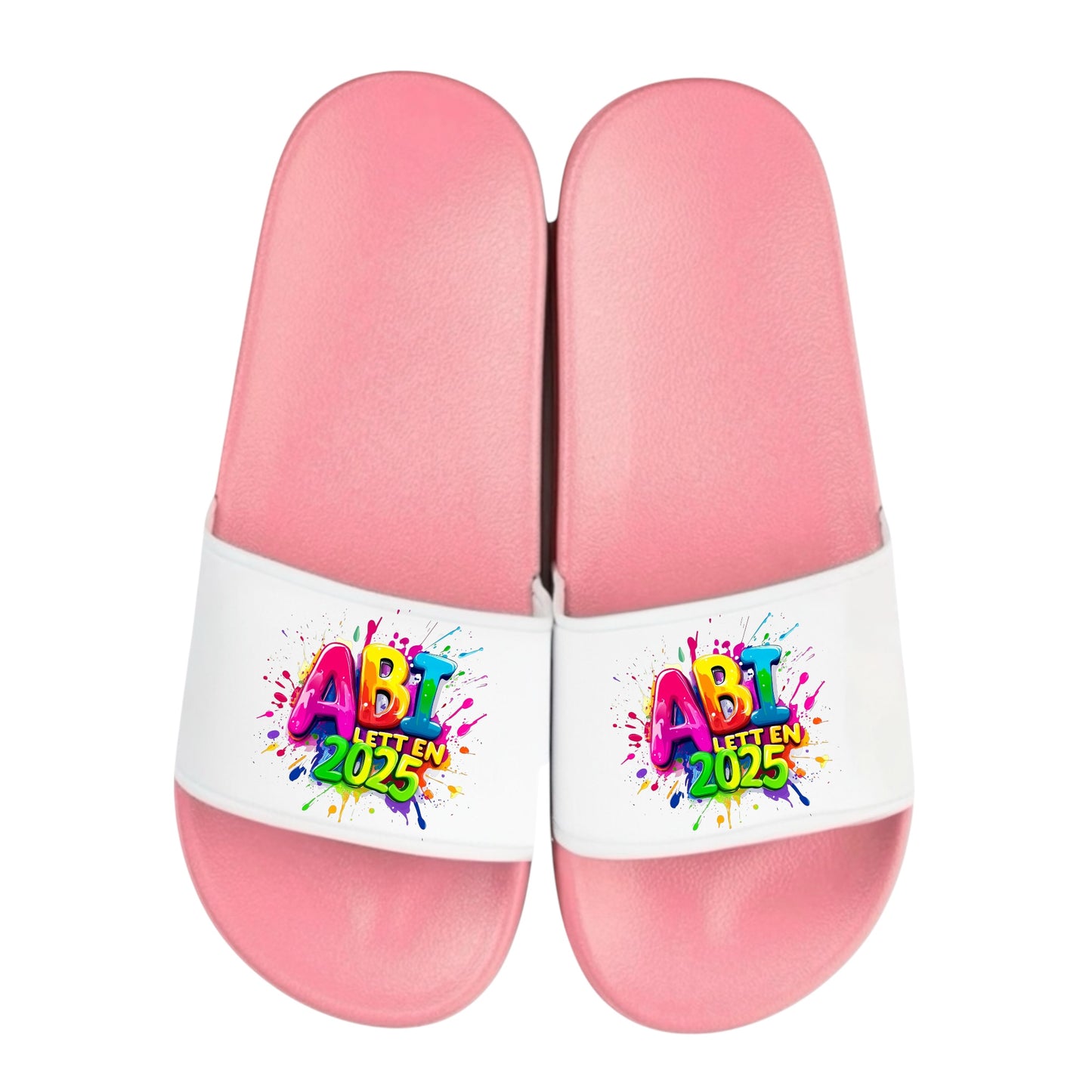 adelatschen personalisiert „ABI LETTEN 2025“ – Schlappen Slipper - Geschenk zum Abitur, ABI, lustige Geschenkidee, Abschluss, Hochschulreife