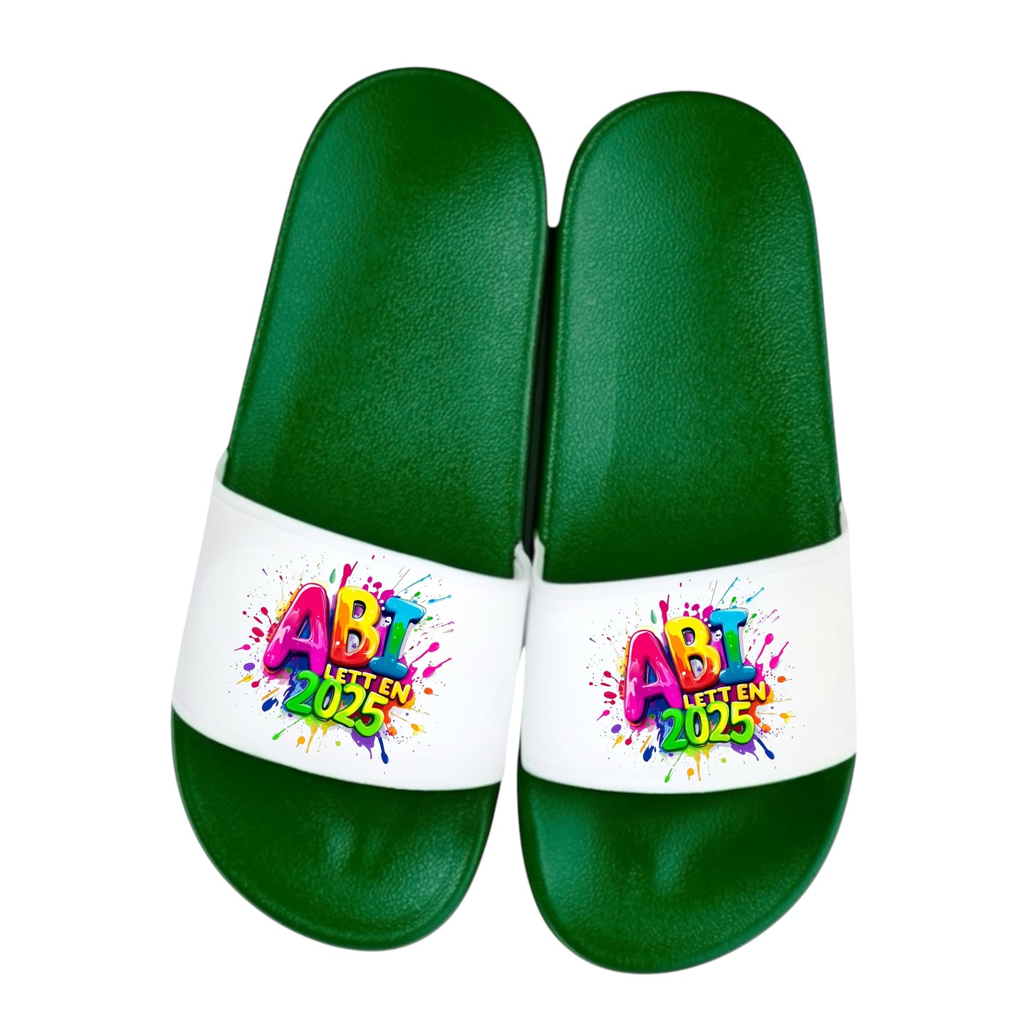 adelatschen personalisiert „ABI LETTEN 2025“ – Schlappen Slipper - Geschenk zum Abitur, ABI, lustige Geschenkidee, Abschluss, Hochschulreife