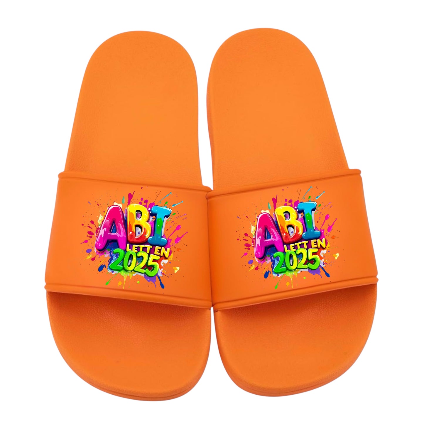 adelatschen personalisiert „ABI LETTEN 2025“ – Schlappen Slipper - Geschenk zum Abitur, ABI, lustige Geschenkidee, Abschluss, Hochschulreife