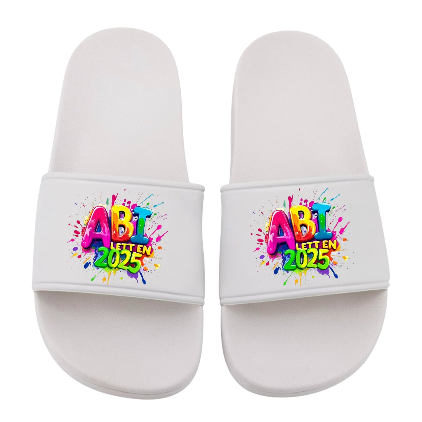 adelatschen personalisiert „ABI LETTEN 2025“ – Schlappen Slipper - Geschenk zum Abitur, ABI, lustige Geschenkidee, Abschluss, Hochschulreife