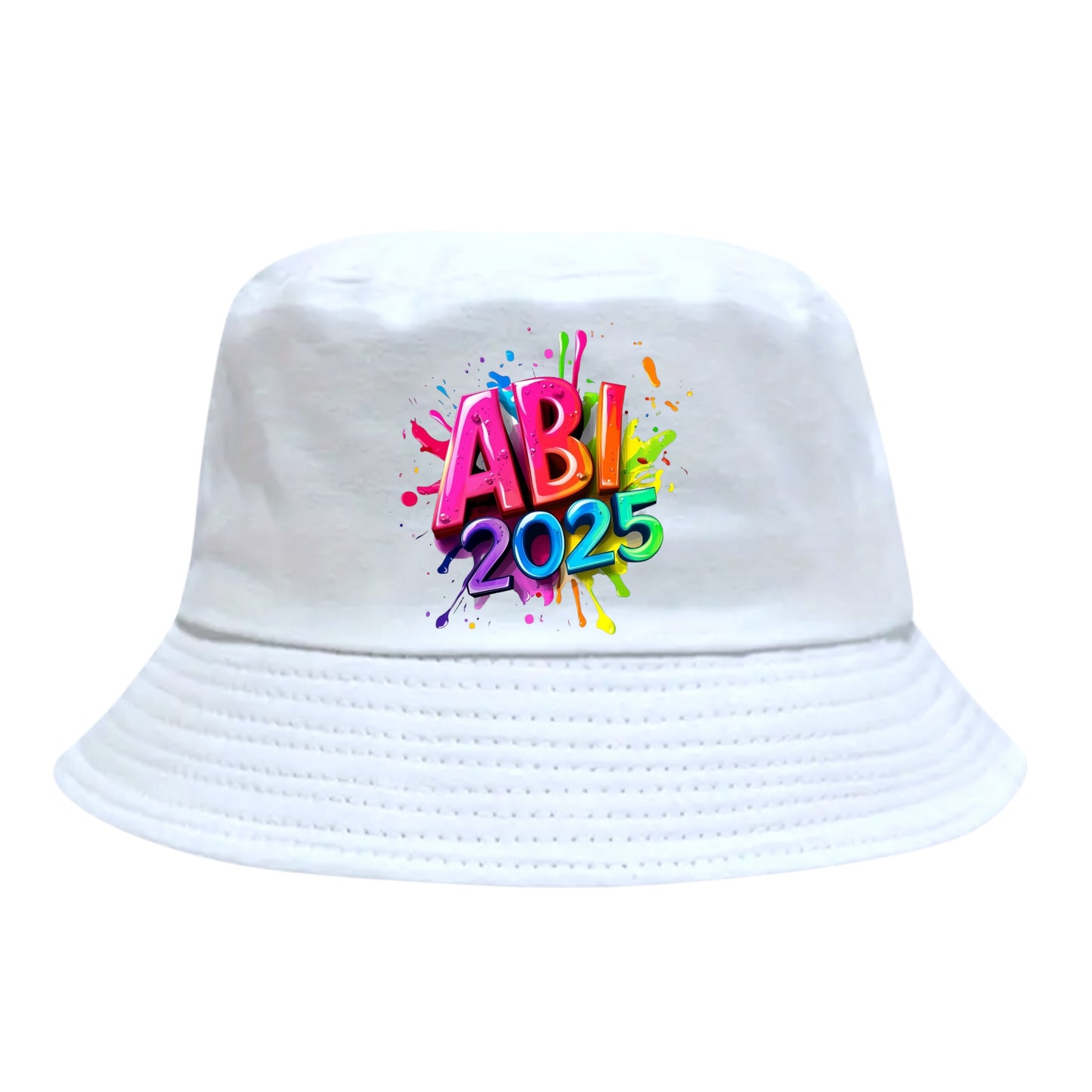 Fischerhut - "ABI 2025 " Sonnenhut – lustiger Party Hut, Abitur, Hochschulreife, Abschlussfahrt, Abifahrt