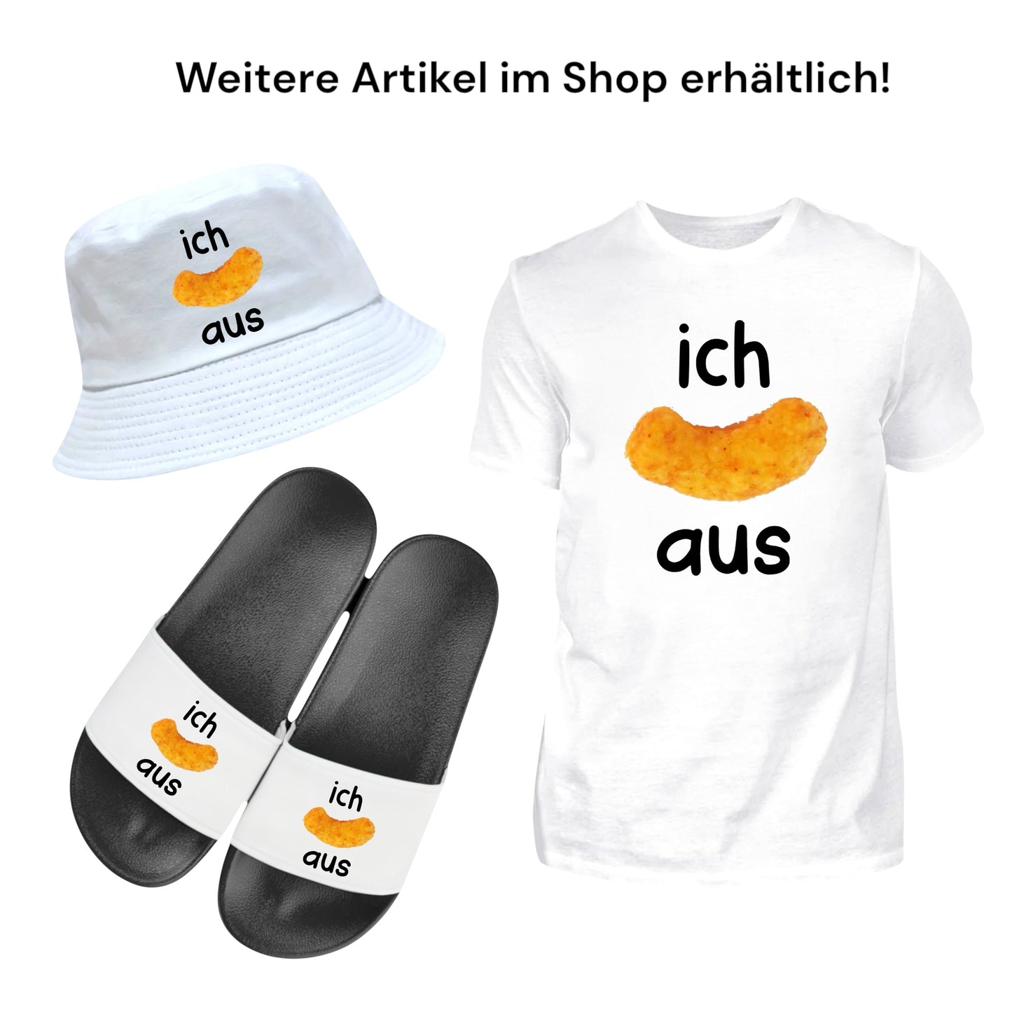 Badelatschen „Ich flipp aus“ mit Erdnussflip-Motiv – Schlappen Slipper Slides - Badeschuhe Partyurlaub, Malle Fahrt