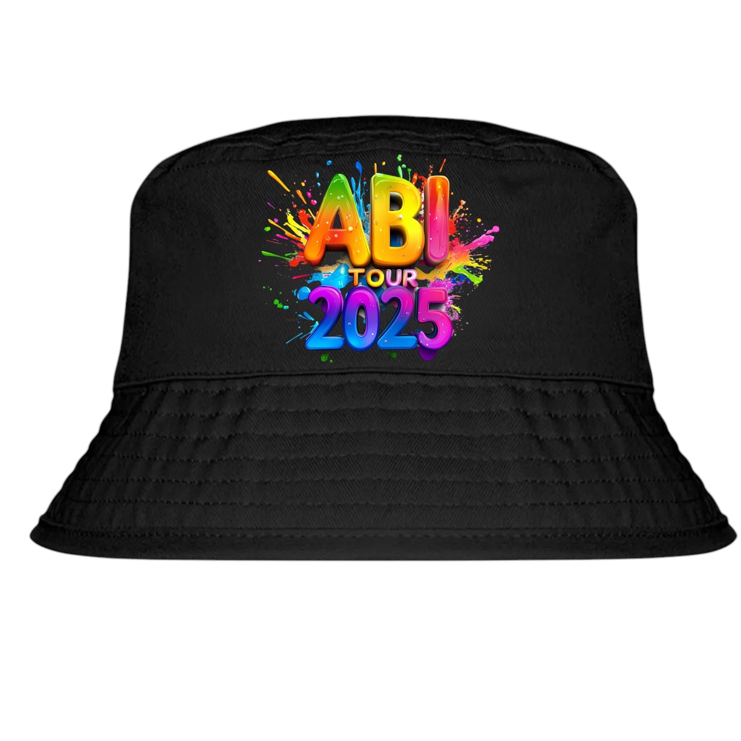 Fischerhut - "ABI Tour 2025 " Sonnenhut – lustiger Party Hut, Abitur, Hochschulreife, Abschlussfahrt, Abifahrt
