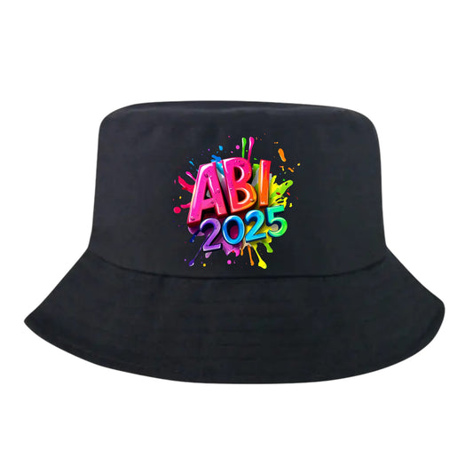 Fischerhut - "ABI 2025 " Sonnenhut – lustiger Party Hut, Abitur, Hochschulreife, Abschlussfahrt, Abifahrt