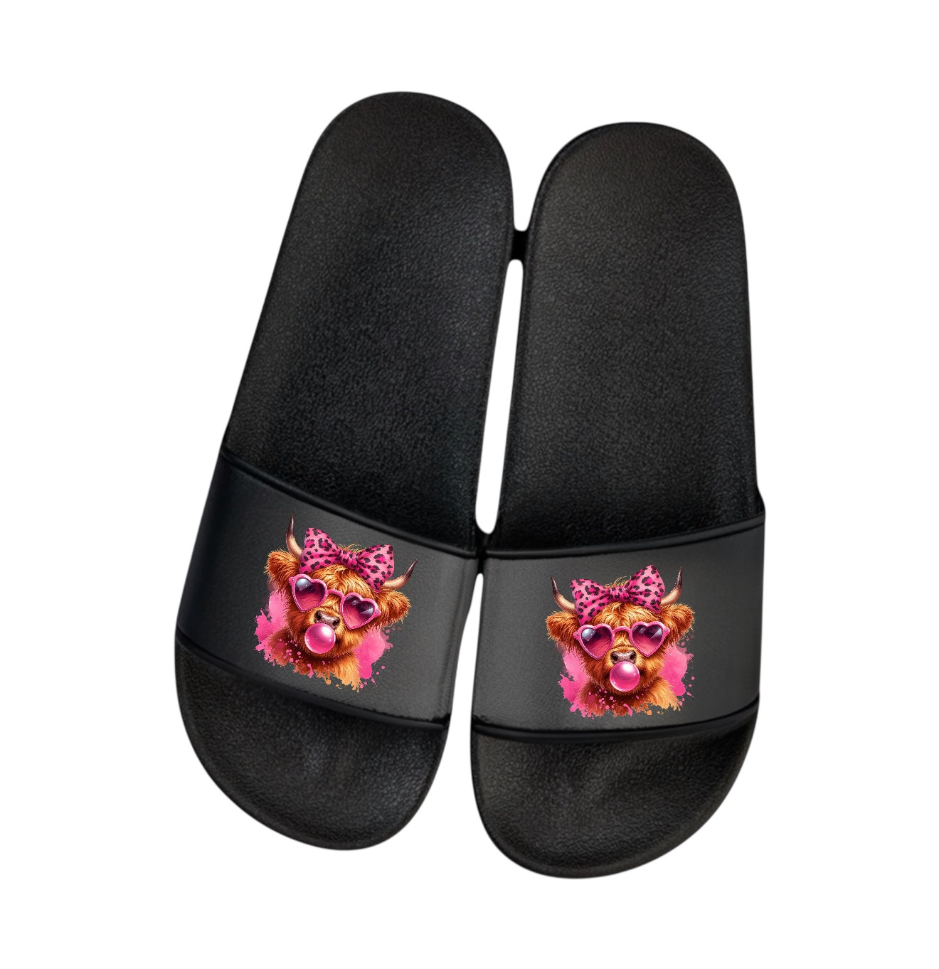 Badelatschen  „Bubble Cow“ “ – Schlappen Slipper -  lustige Geschenkidee, Mädelsurlaub