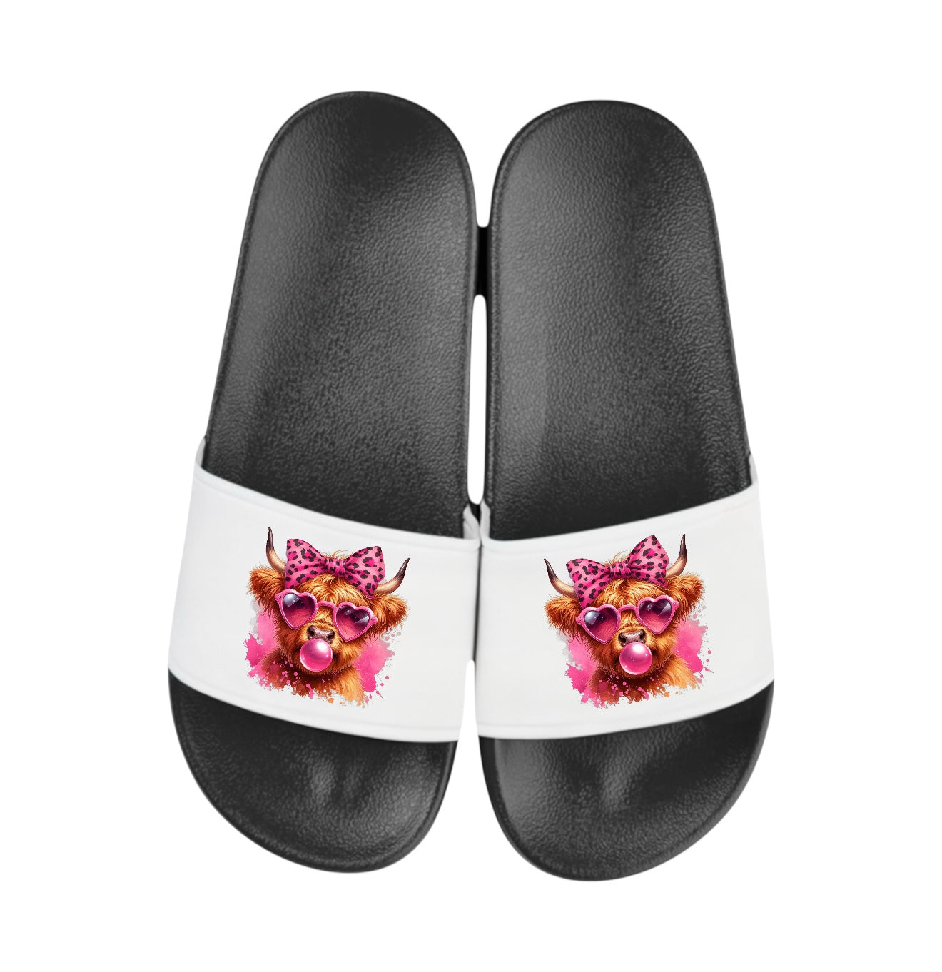 Badelatschen  „Bubble Cow“ “ – Schlappen Slipper -  lustige Geschenkidee, Mädelsurlaub