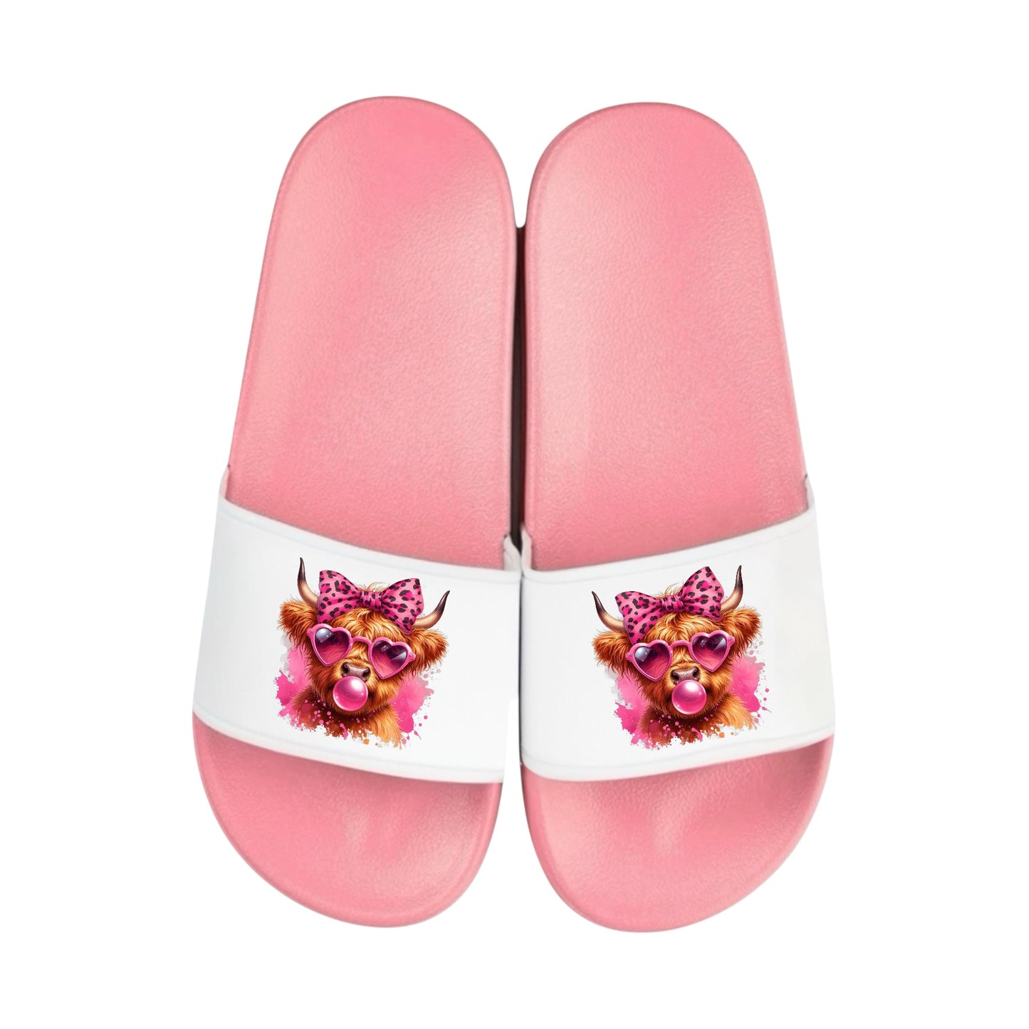 Badelatschen  „Bubble Cow“ “ – Schlappen Slipper -  lustige Geschenkidee, Mädelsurlaub
