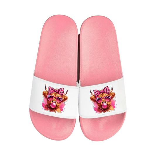 Badelatschen  „Bubble Cow“ “ – Schlappen Slipper -  lustige Geschenkidee, Mädelsurlaub