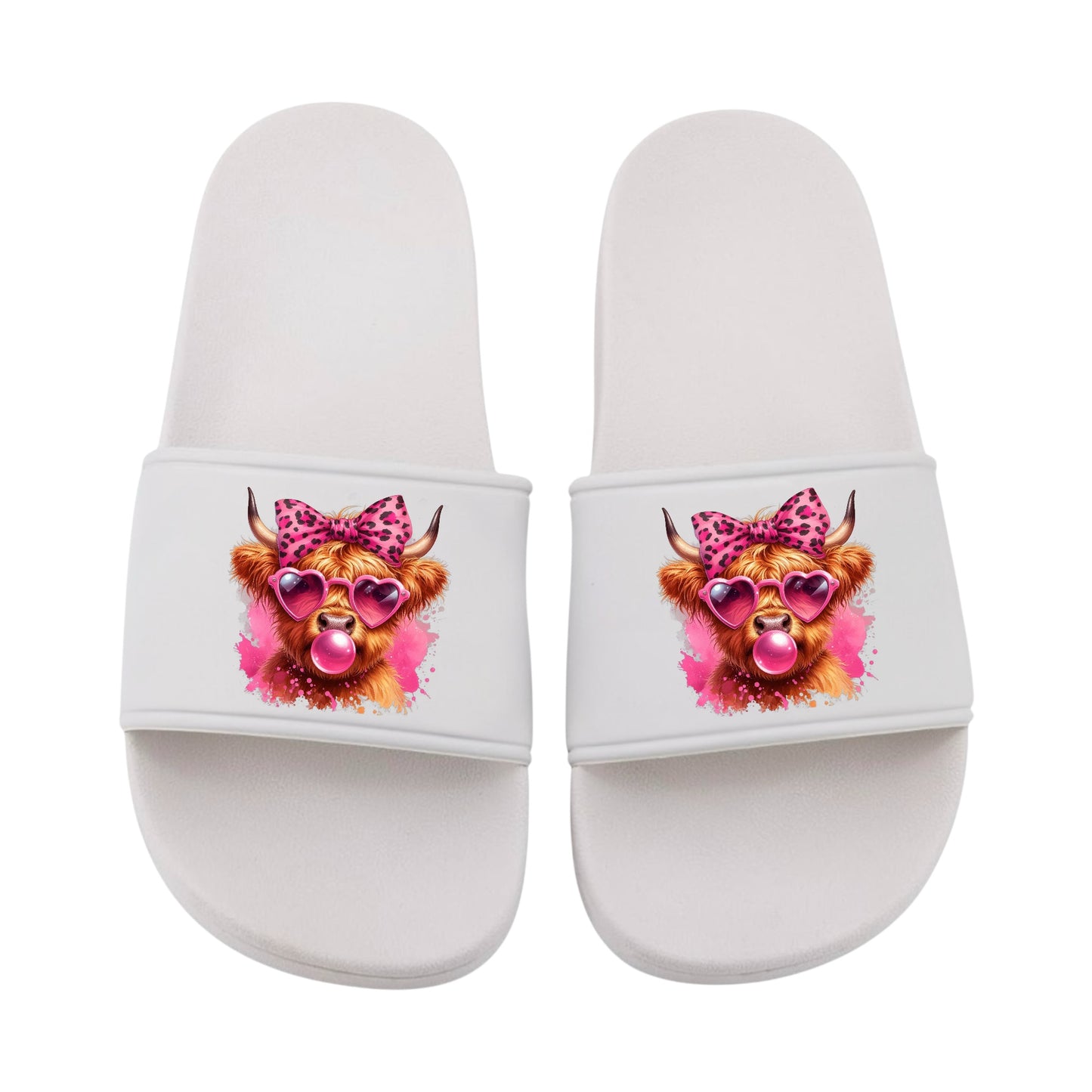 Badelatschen  „Bubble Cow“ “ – Schlappen Slipper -  lustige Geschenkidee, Mädelsurlaub