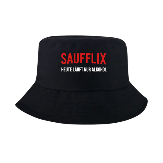 Fischerhut - Party-Fischerhut – 🍻 SAUFFLIX – Heute läuft nur Alkohol! 🍻 – lustiger Party Hut, Malle-Tour