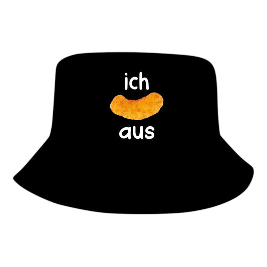 Fischerhut - Party-Fischerhut – 🍻  Sonnenhut „Ich flipp aus“ mit Erdnussflip-Motiv (Fischerhut / Eimerhut, Unisex)