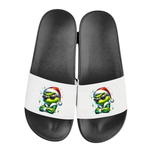Badelatschen Grinch -  Ich hasse Weihnachten -  lustiges Wichtelgeschenk – Schlappen Slipper Slides - Badeschuhe