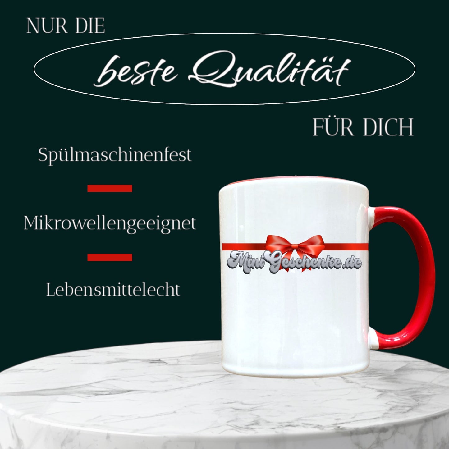 Lustige Kaffeetasse, Spruch Tasse "Ich flipp aus" – 330 ml mit Erdnussflip-Print Spülmaschinenfest, Weiß